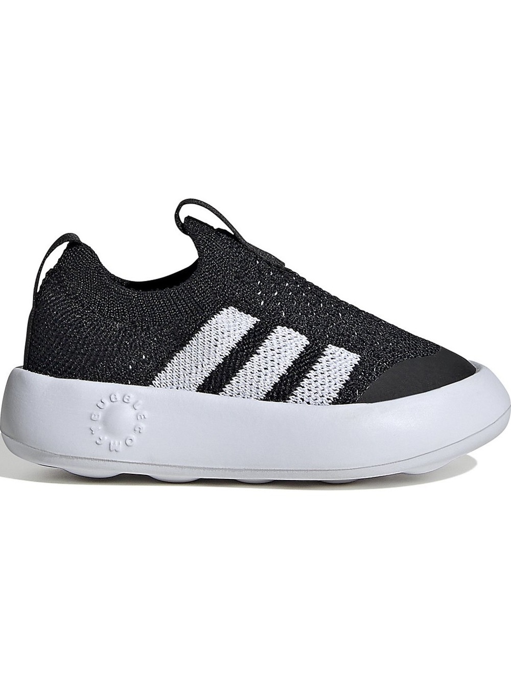 adidas Kids Black & White Slip-On Knit Sneakers